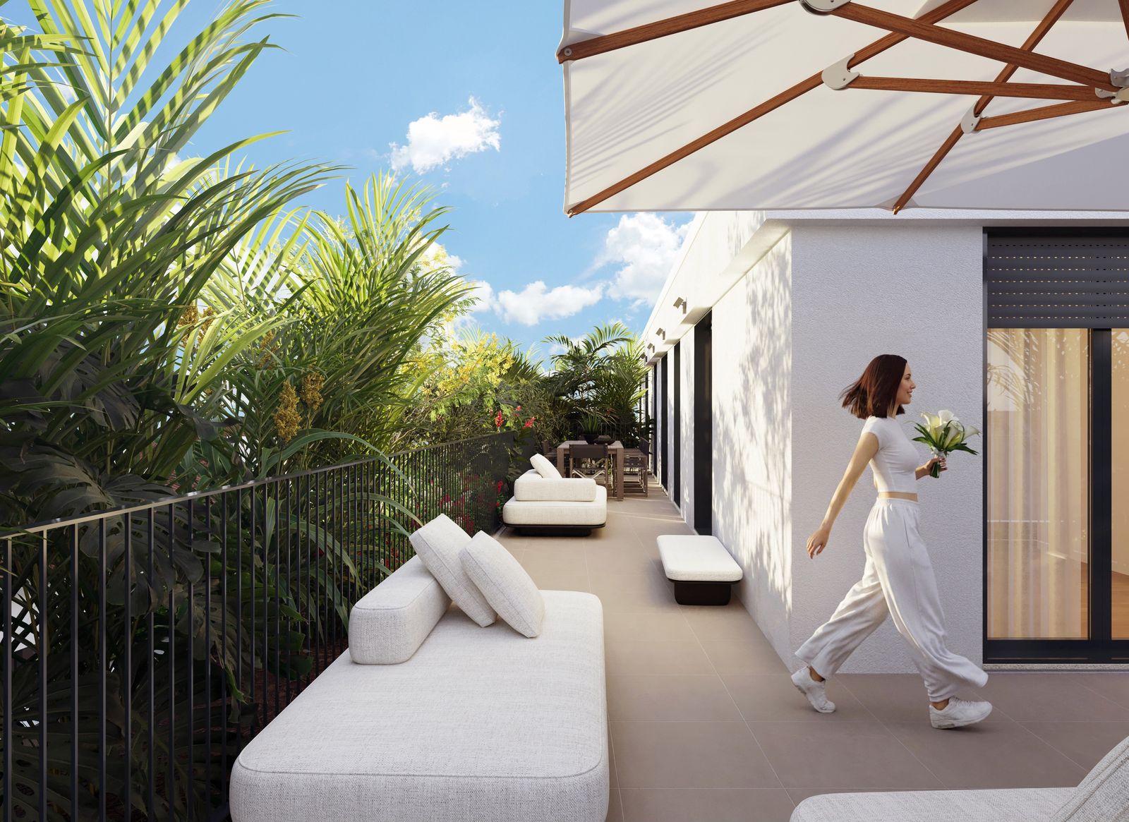 Rua da Creche with planted roof terraces and garden